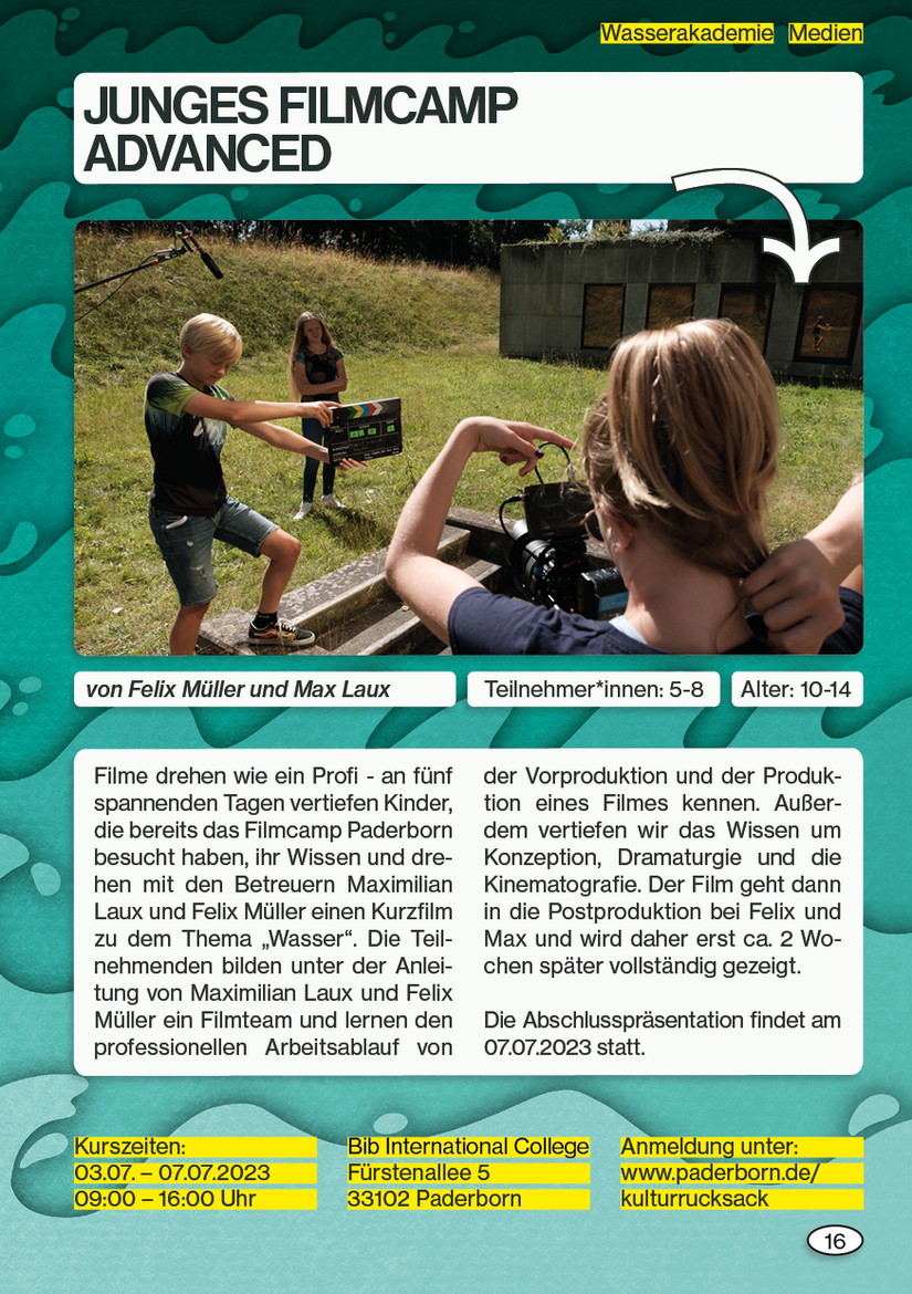 Junges Filmcamp ----------- ausgebucht