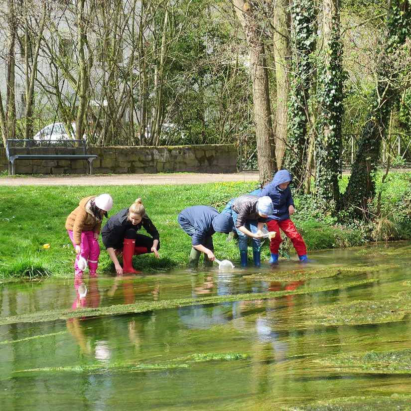 Kinder erforschen die Wege des Wassers