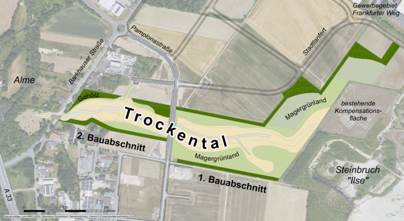 Übersichtsplan Trockental Barkhauser Straße