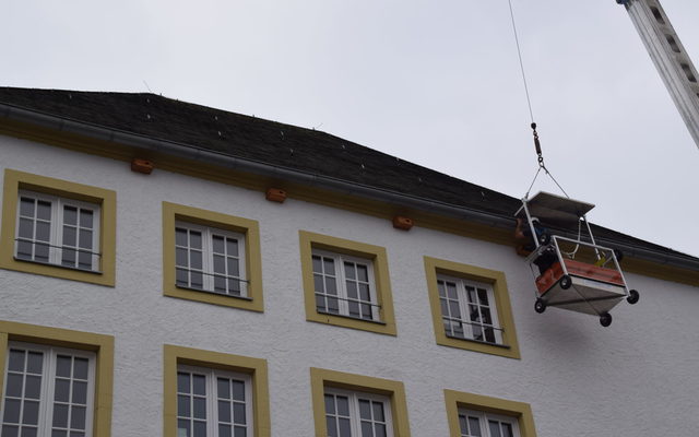 Montage der Nisthilfen am Gymnasium Theodorianum