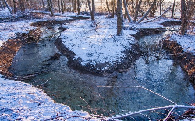 Rothebachumgestaltung - die Aussichten auf ein naturnahes Gewässer sind alles andere als frostig.