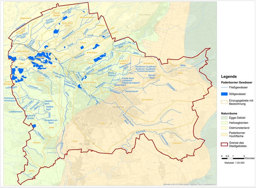 Paderborner Gewässernetz