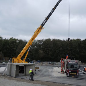 Aufbau der Rampe, Ende Oktober 2018