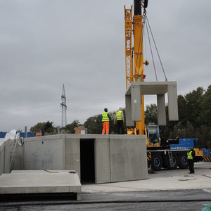 Aufbau der Rampe, Ende Oktober 2018