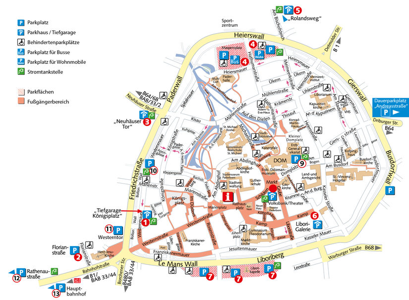 Stadtplan Parken mit Andreasstrasse