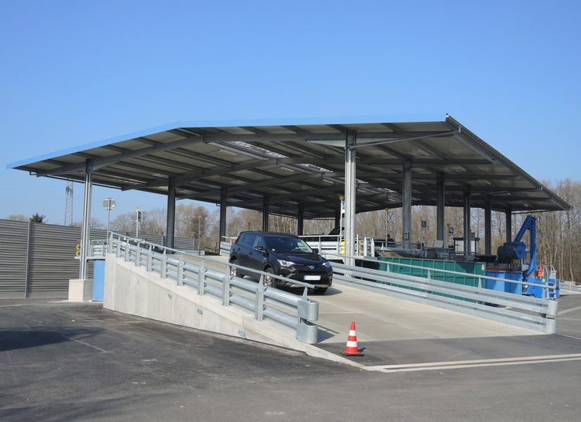 Bild der Modulo Rampe auf dem Recyclinghof an der Talle