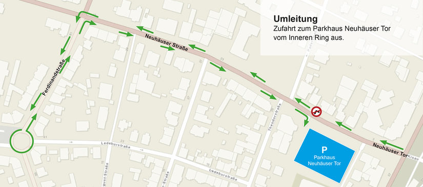 Umleitung der Zufahrt vom Inneren Ring aus.indd