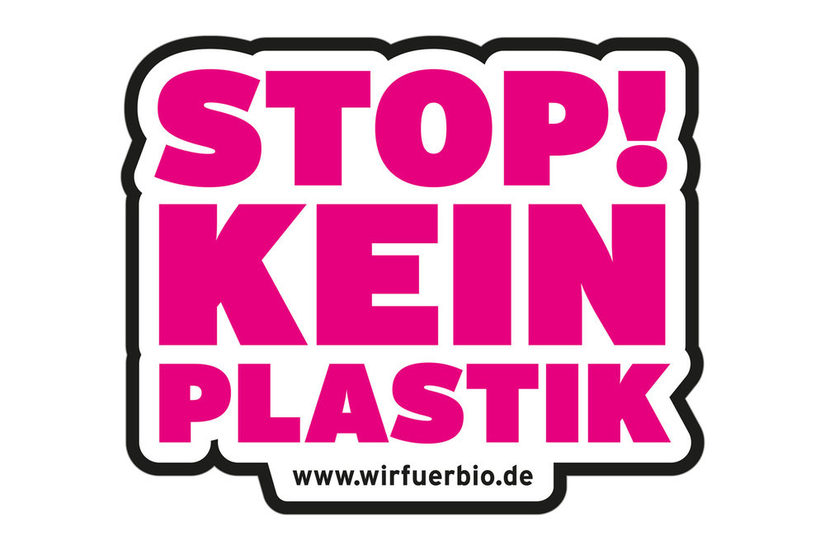 Aufkleber Kein Plastik