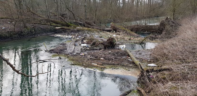 Paderabschnitt vor der Reinigung