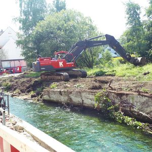 Die Arbeiten auf dem Kehl-Schwarze-Gelände laufen.