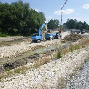 Herstellung des neuen Paderlaufs im kleinen Padersee