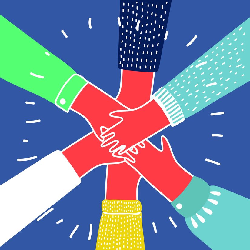 Hände symbolisieren Netzwerk