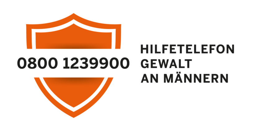 Logo und Telefonnummer Hilfetelefon für Männer 08001239900