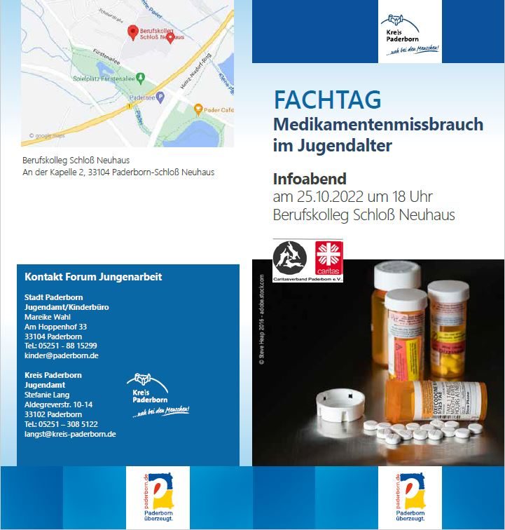 Flyer Infoabend Medikamentenmissbrauch im Jugendalter