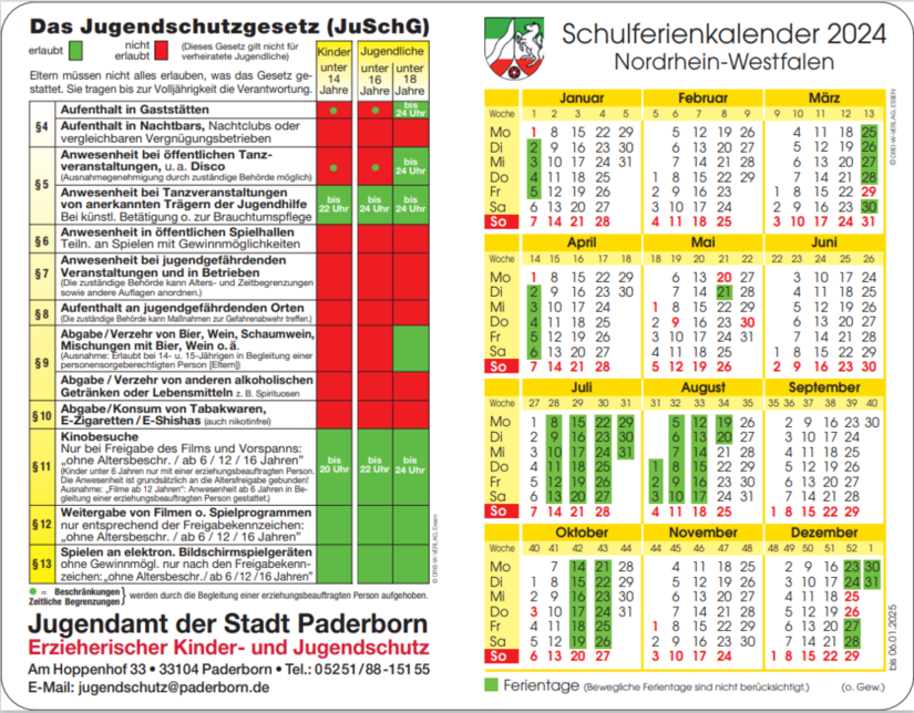 Jugendschutzkalender