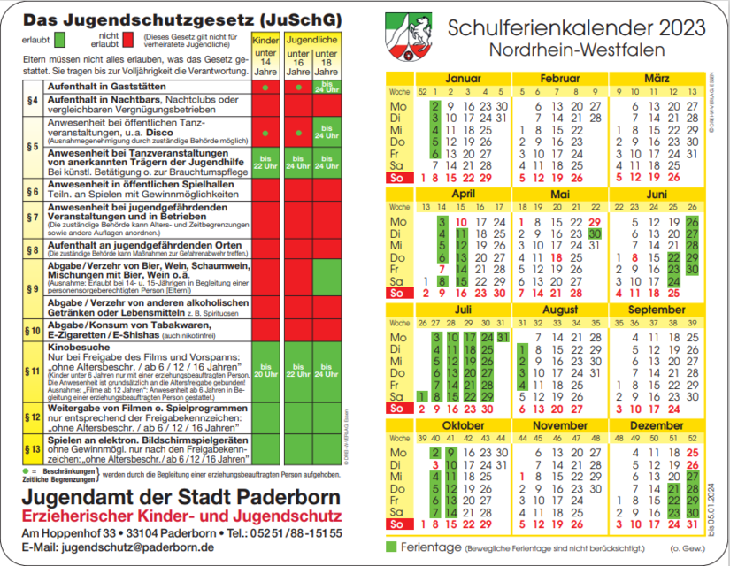 Jugendschutzkalender