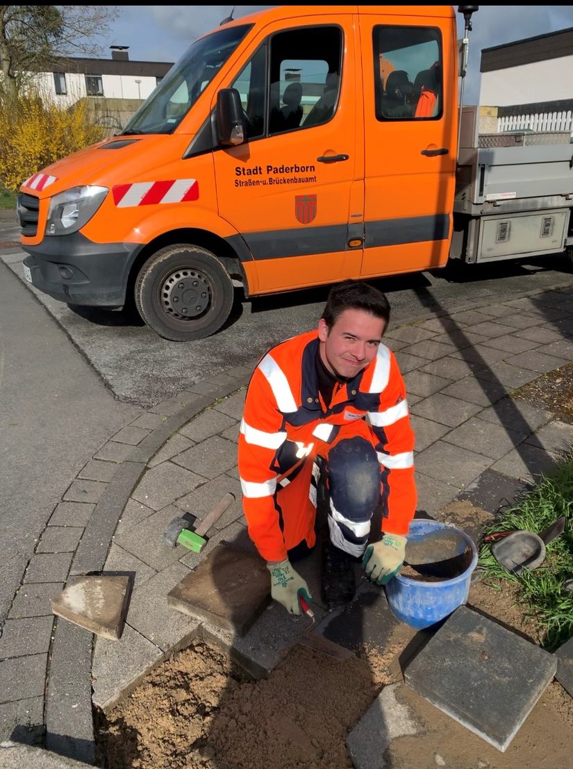 Joshua Groß bei der Arbeit