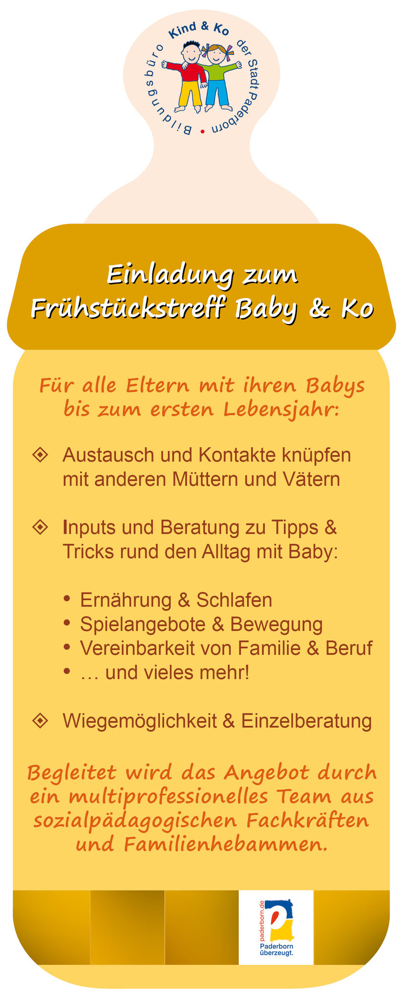 Flyer Vorderseite Frühstückstreff Baby & Ko