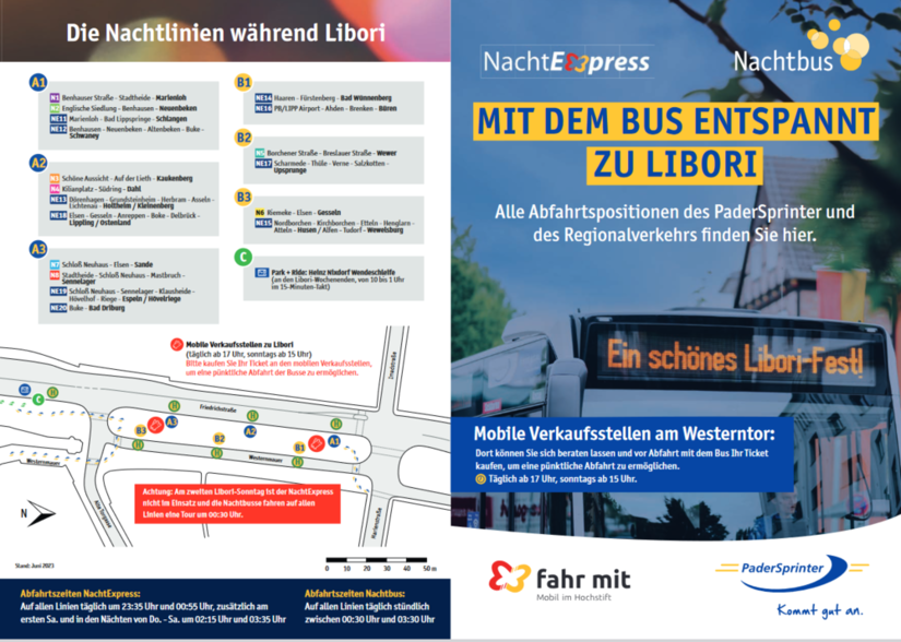 Flyer Nachtbusse Padersprinter