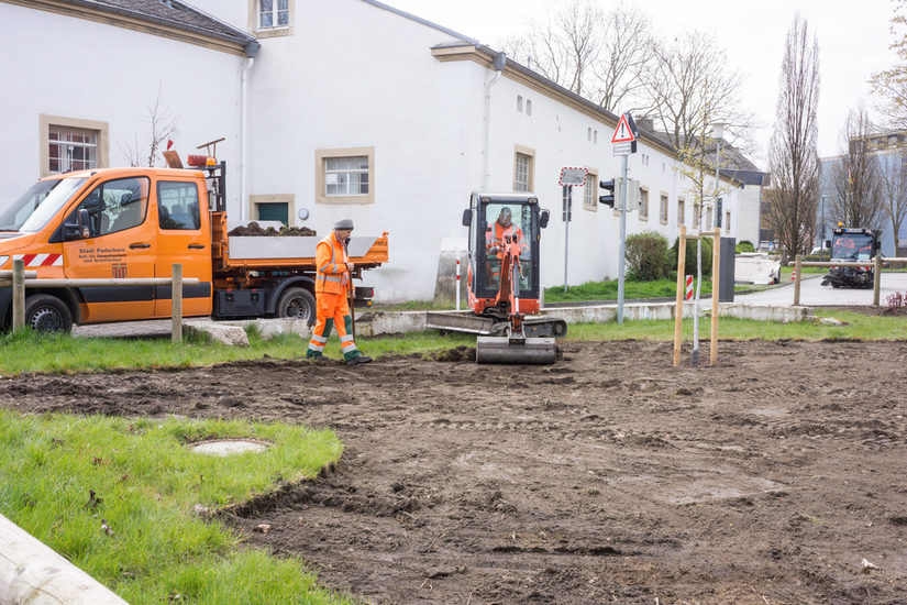 Abtransport der Grasnarbe