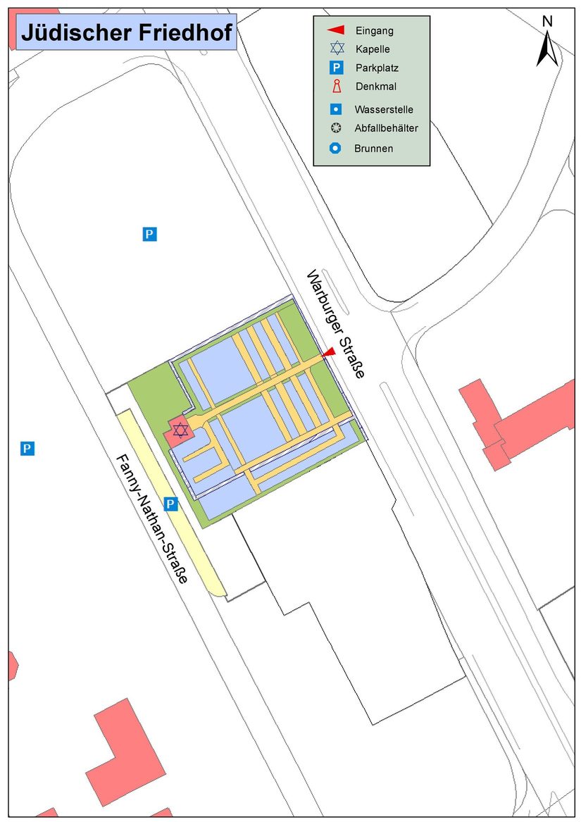 Übersicht des Jüdischen Friedhofs