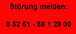 Störung melden 05251 - 8812900