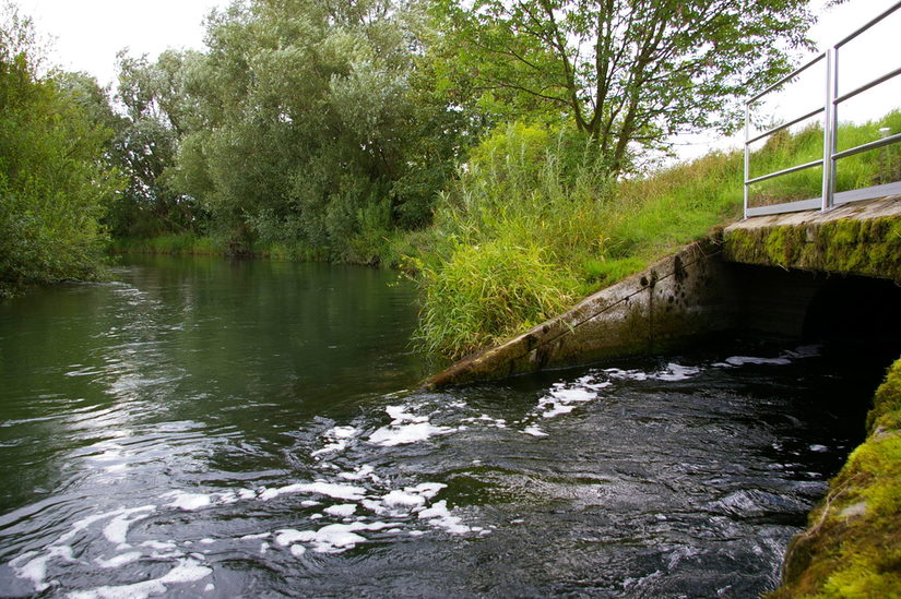 Kläranlage Paderborn - Auslauf in die Lippe