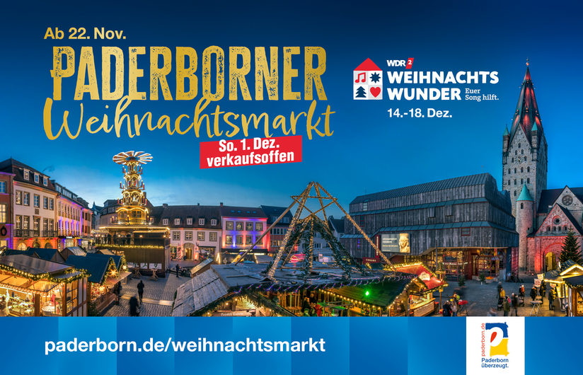 Plakat zum Weihnachtsmarkt in Paderborn