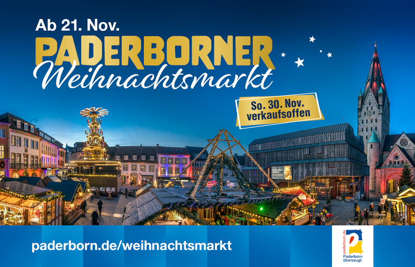 Plakat zum Weihnachtsmarkt in Paderborn