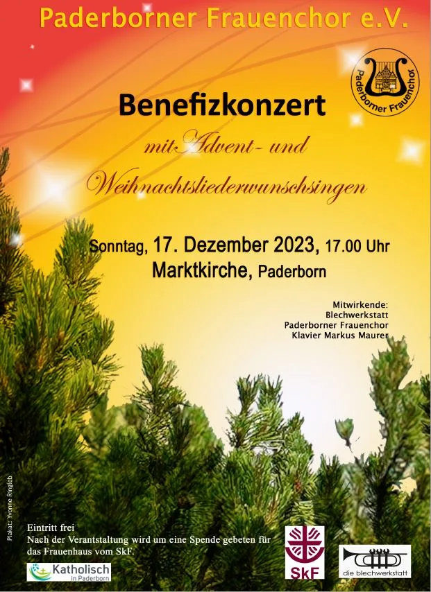 Flyer des Benefizkonzertes