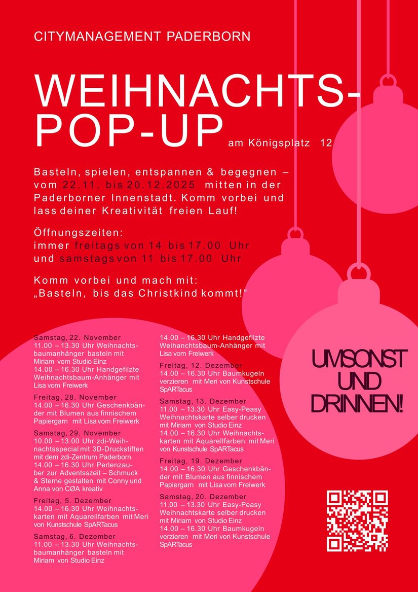 Programm-Plakat Weihnachts Pop Up