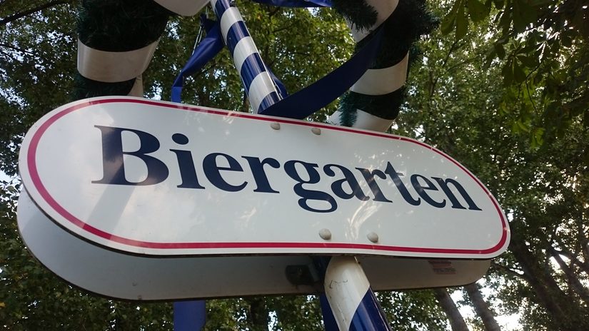 Biergartenschild