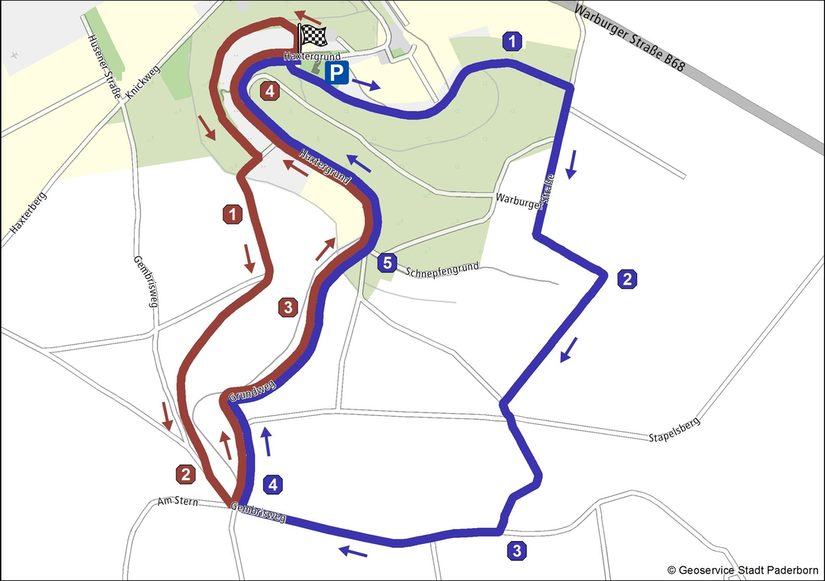 Laufstrecke Haxtergrund