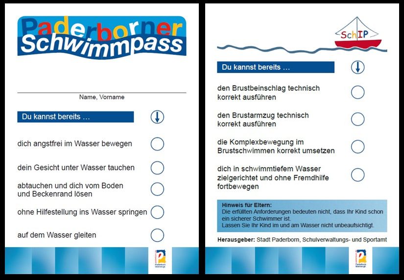 Paderborner Schwimmpass