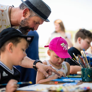 Malworkshop mit Hyazinth Pakulla auf der Pader-Kultour