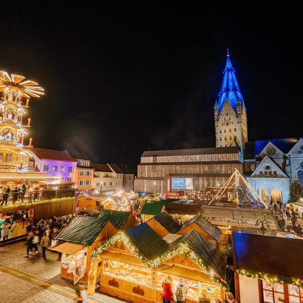 Fotos des Paderborner Weihnachtsmarkts vorm 1. Advent 2021. Foto: Besim Mazhiqi