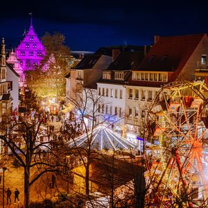 Fotos des Paderborner Weihnachtsmarkts vorm 1. Advent 2021. Foto: Besim Mazhiqi