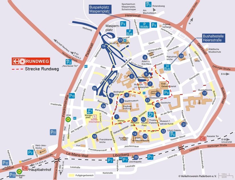 Stadtplan mit Sehenswürdigkeiten