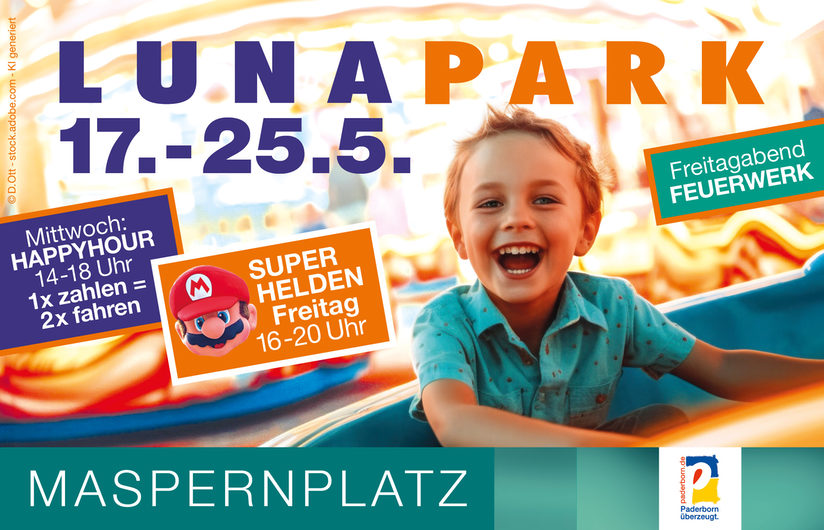 Auf dem Bild ist das Plakat vom Lunapark zu sehen.