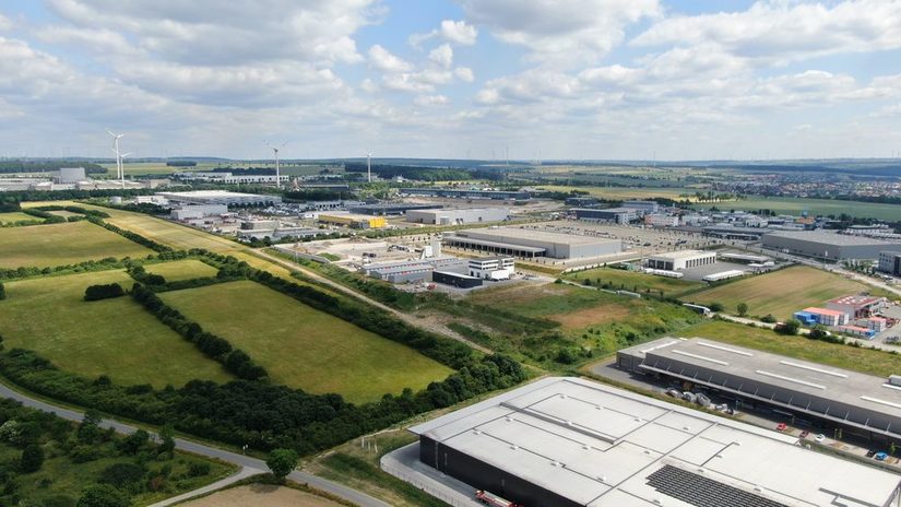 Blick auf das Industriegebiet Mönkelöh-Süd