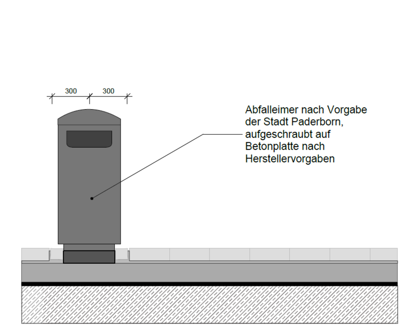 Art der Mülleimer, die auf den Königsplätzen zum Einsatz kommen sollen