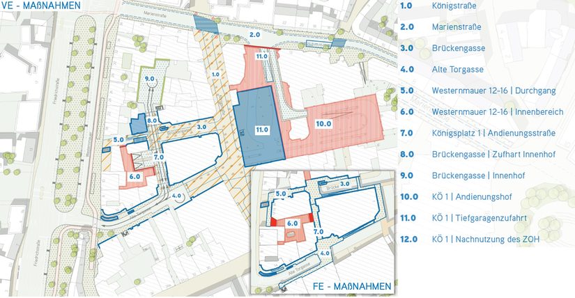 Maßnahmenübersicht Königsquartier