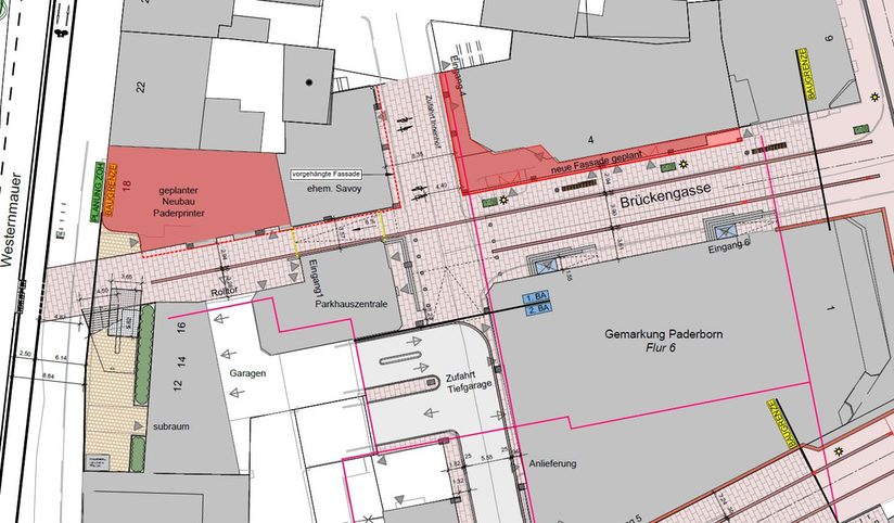 Plan Brückengasse Verkehrsebene