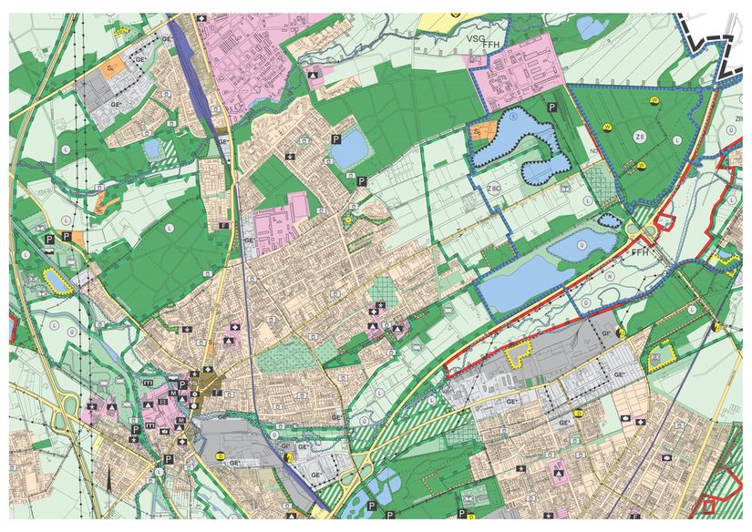 Ausschnitt des Flächennutzungsplans