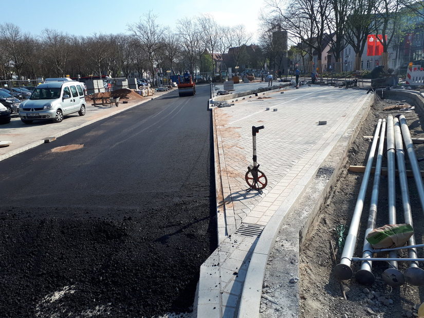 Bauarbeiten auf dem Maspernplatz