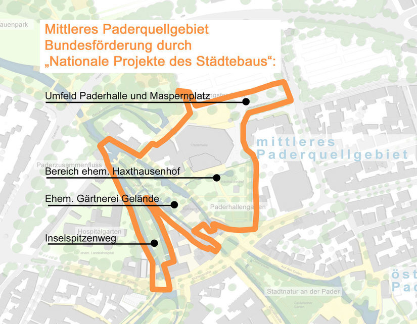 Bearbeitungsraum "Mittleres Paderquellgebiet" / Nationales Projekt